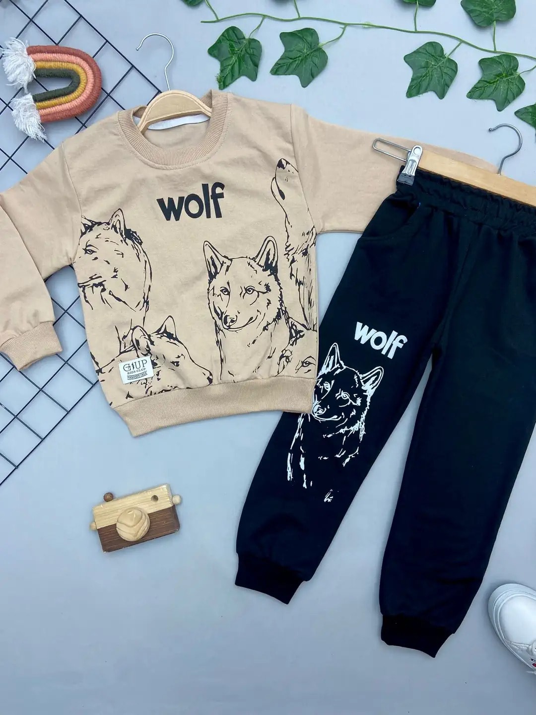 WOLF YAZILI ERKEK COCUK TAKIM