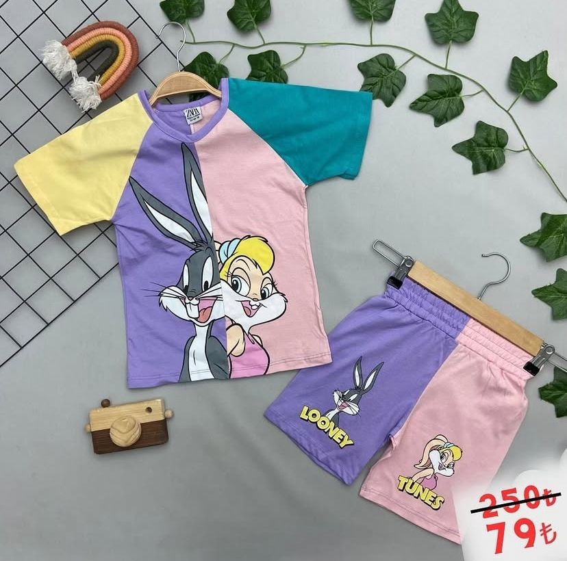 ⭐ BUGS BUNNY BASKILI KIZ COCUK TAKIM