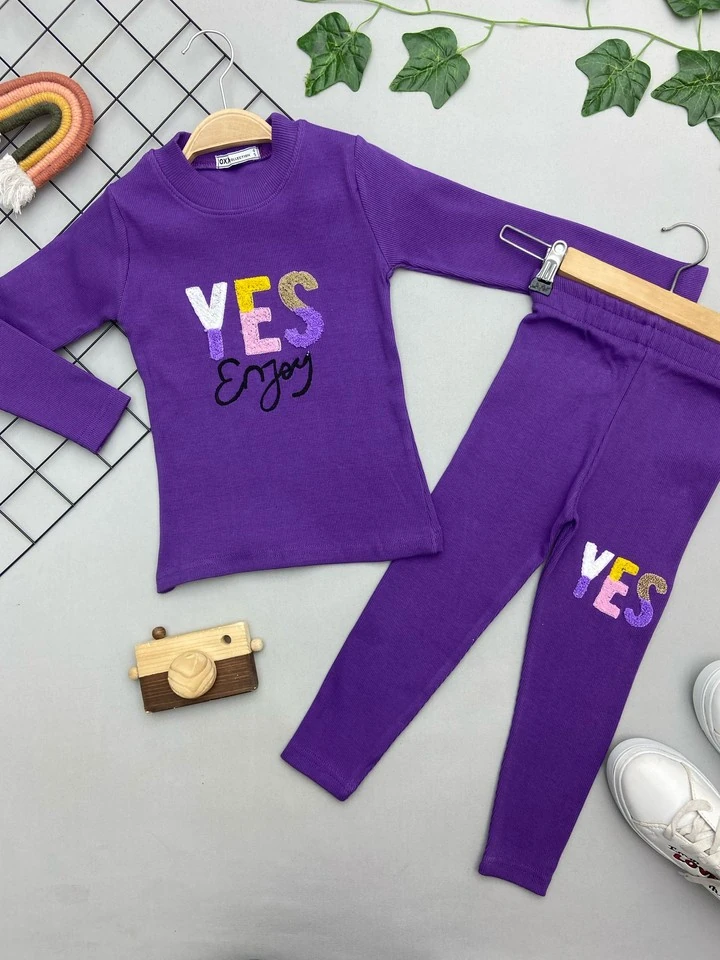 YES YAZILI KIZ ÇOCUK TAKIM