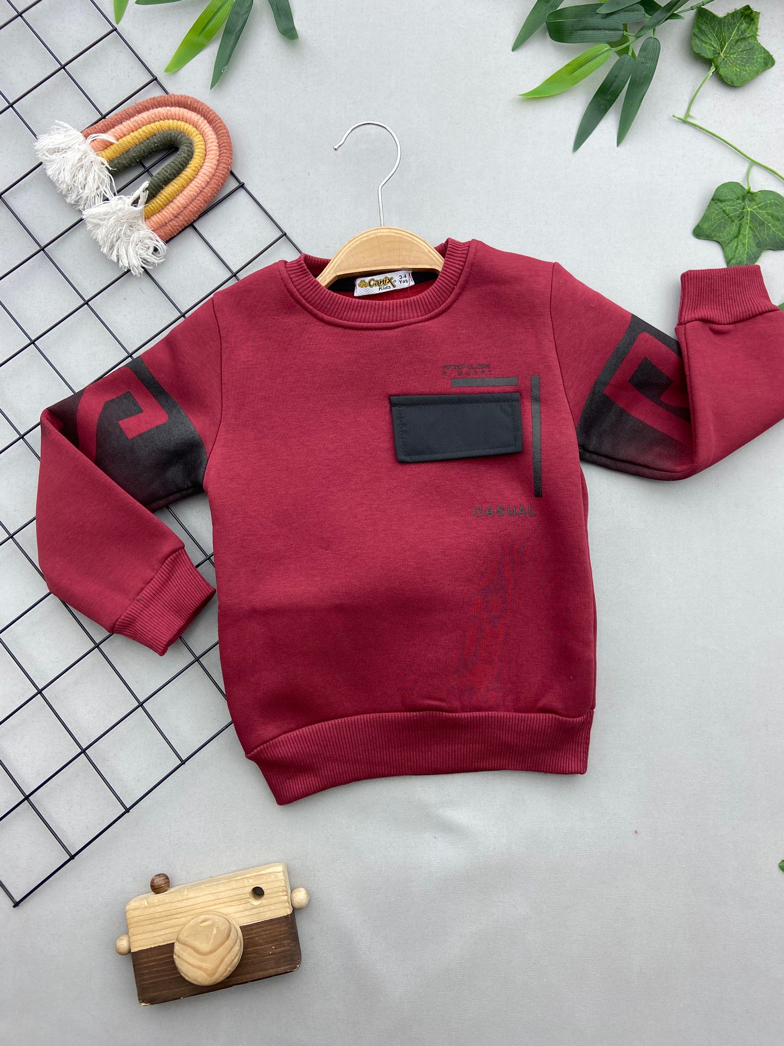 CEP DETAYLI ERKEK COCUK SWEAT