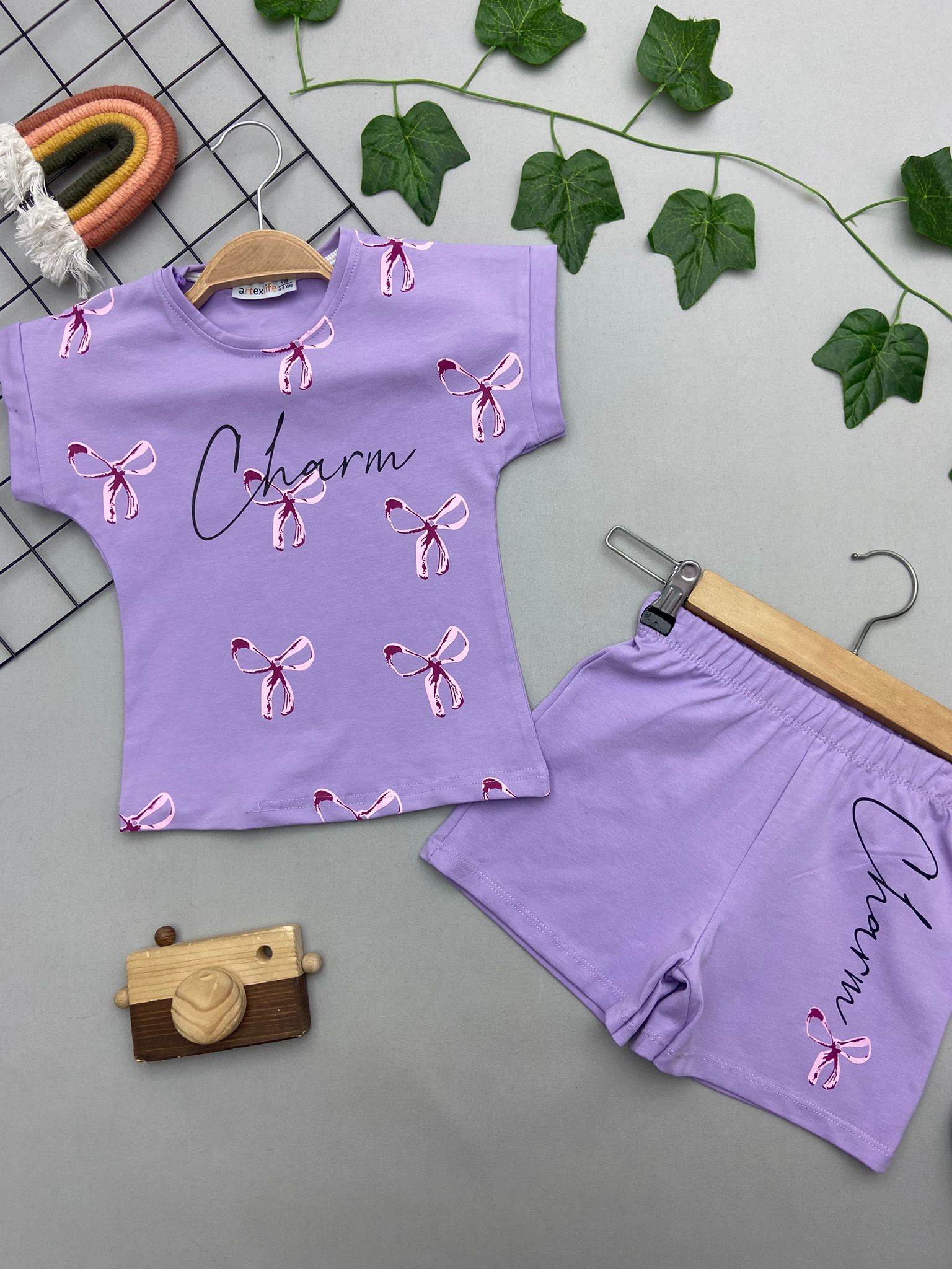 CHARM YAZILI KIZ COCUK TAKIM