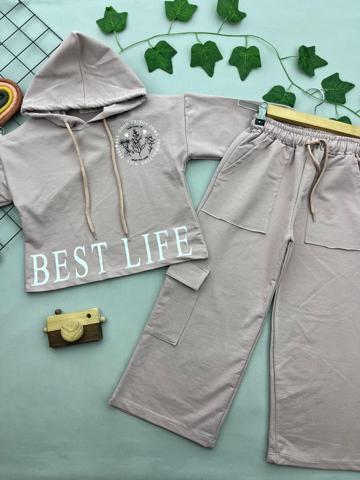 BEST LIFE YAZILI KIZ COCUK TAKIM