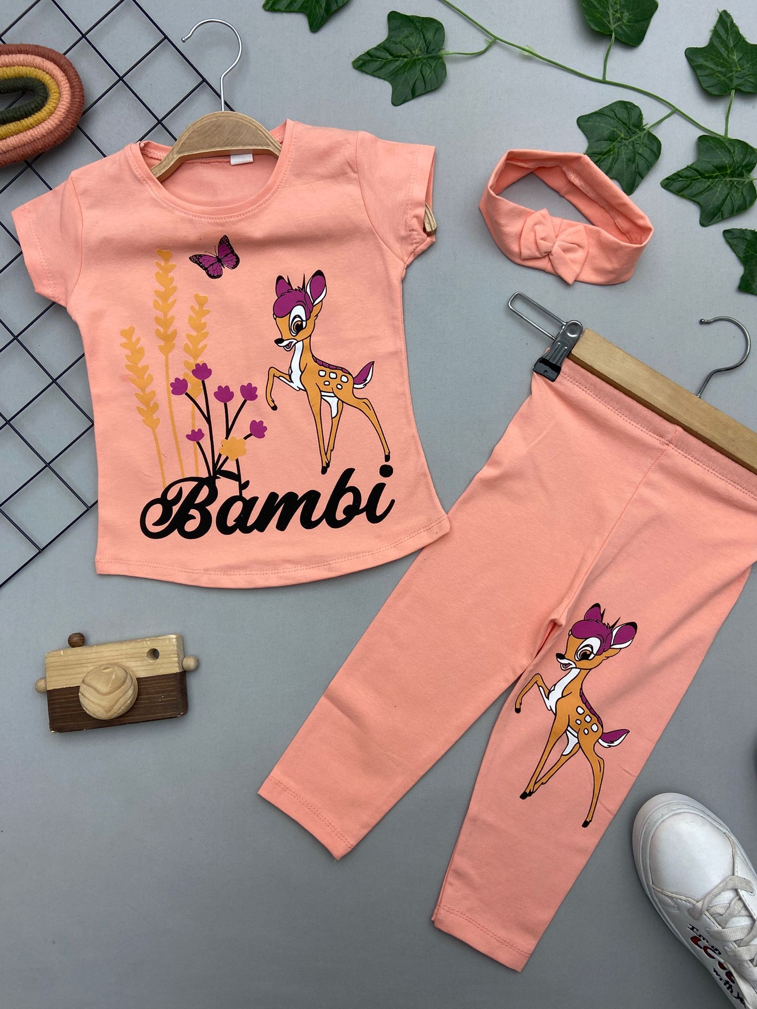 BAMBI YAZILI KIZ COCUK TAKIM