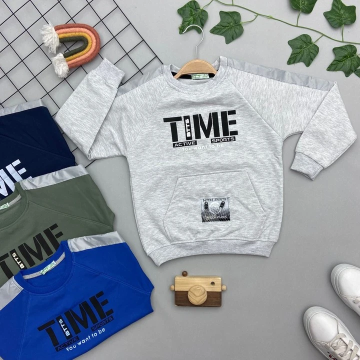 ⭐ TIME YAZILI ERKEK ÇOCUK ÜST