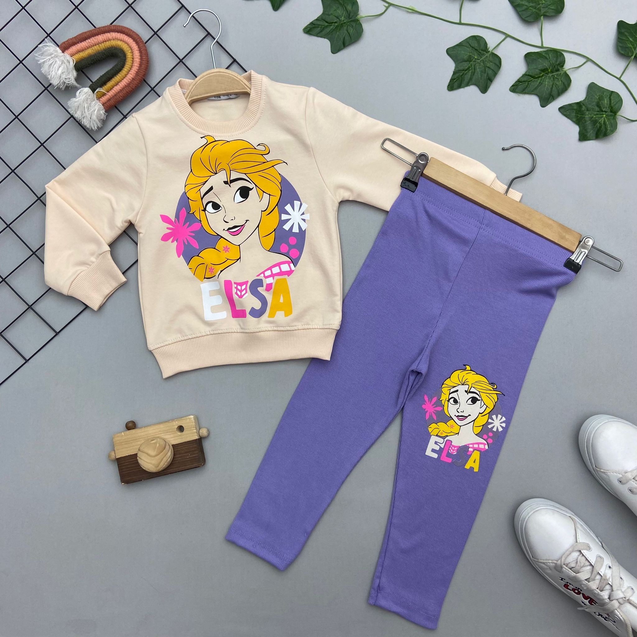 ⭐ ELSA BASKILI KIZ ÇOCUK TAKIM