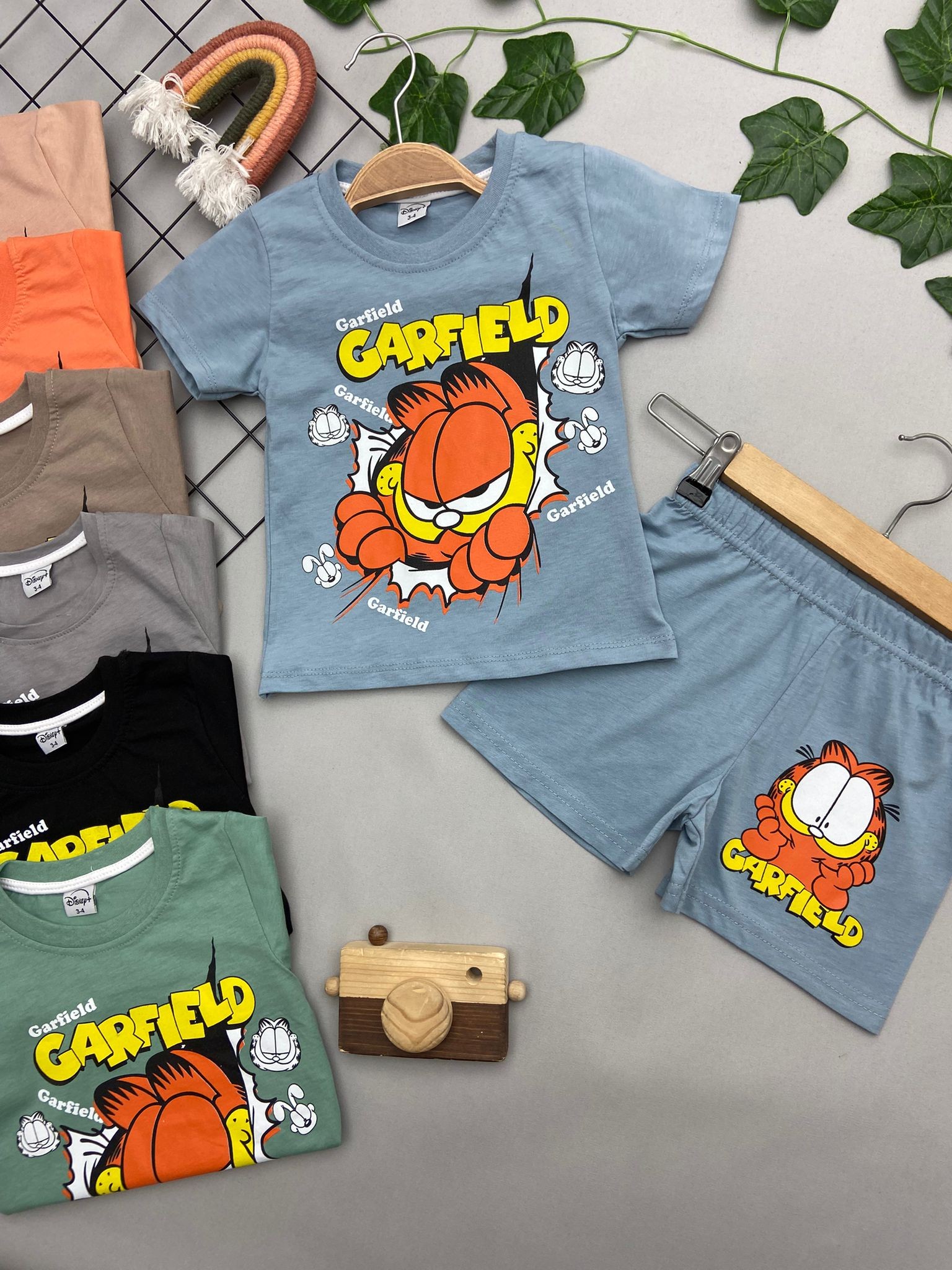 GARFIELD BASKILI ERKEK COCUK TAKIM