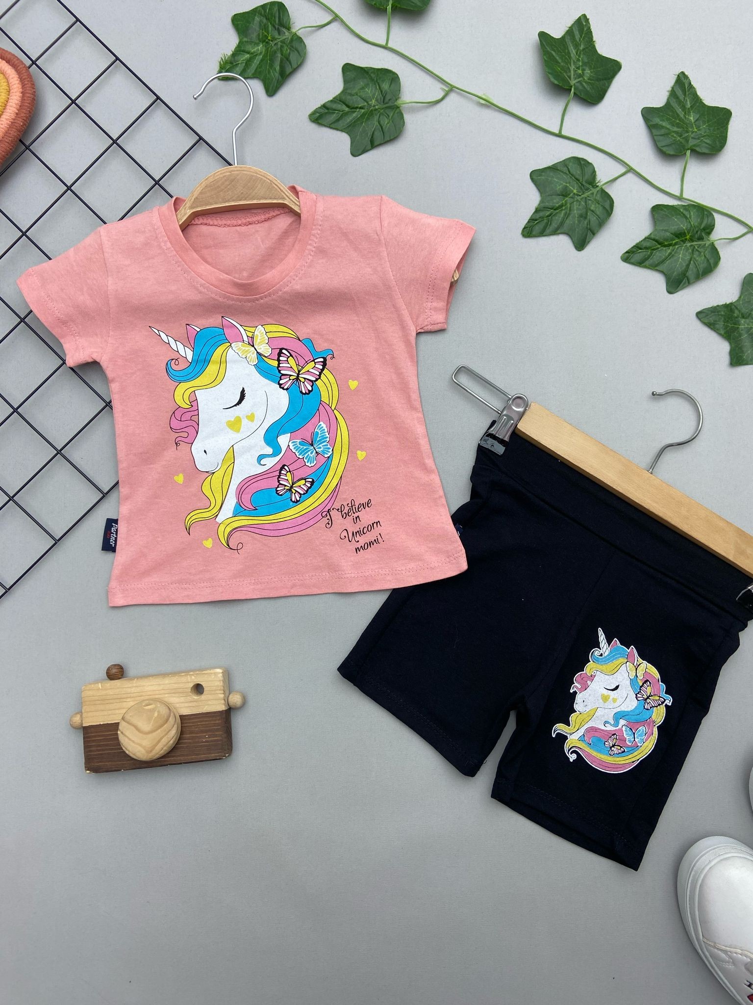 ⭐ UNICORN BASKILI KIZ BEBEK TAKIM