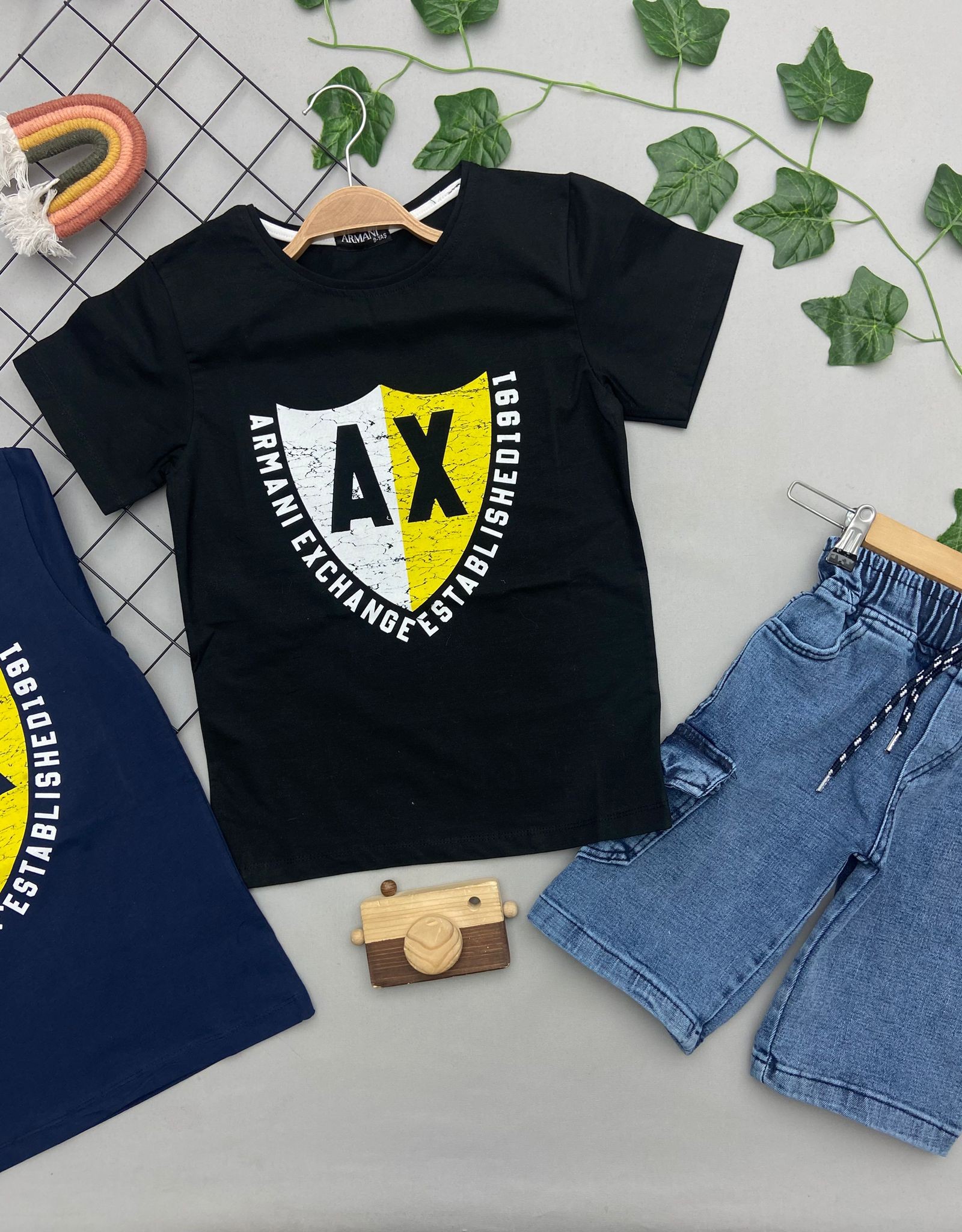 AX YAZILI ERKEK COCUK TAKIM