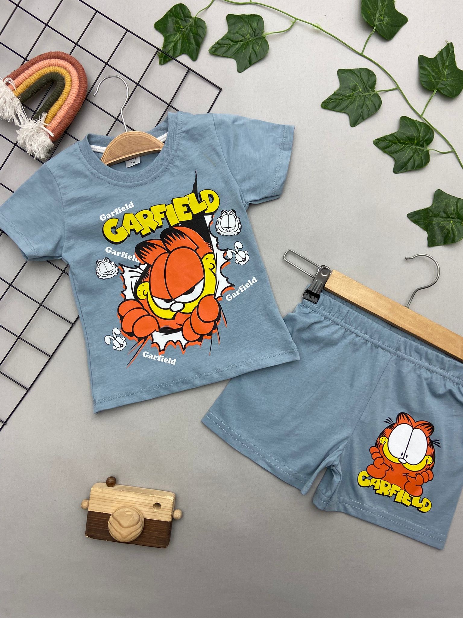GARFIELD BASKILI ERKEK COCUK TAKIM
