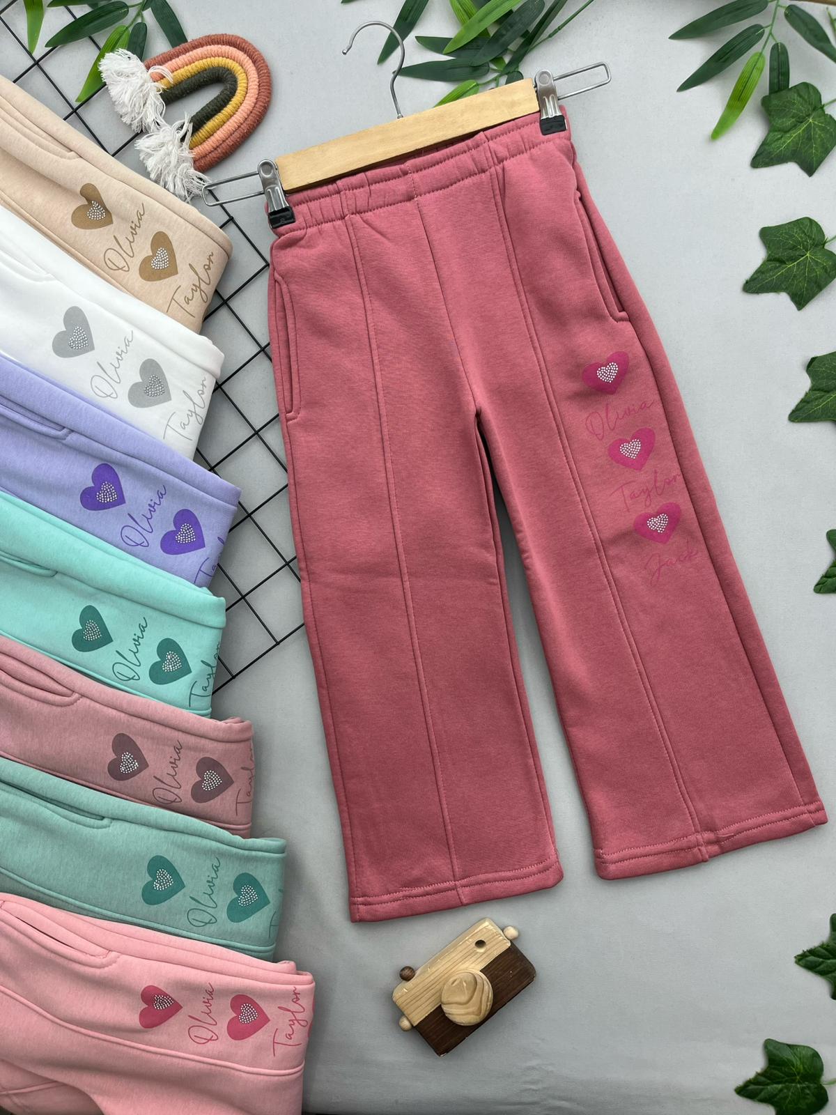 KALP DETAYLI KIZ COCUK ALT