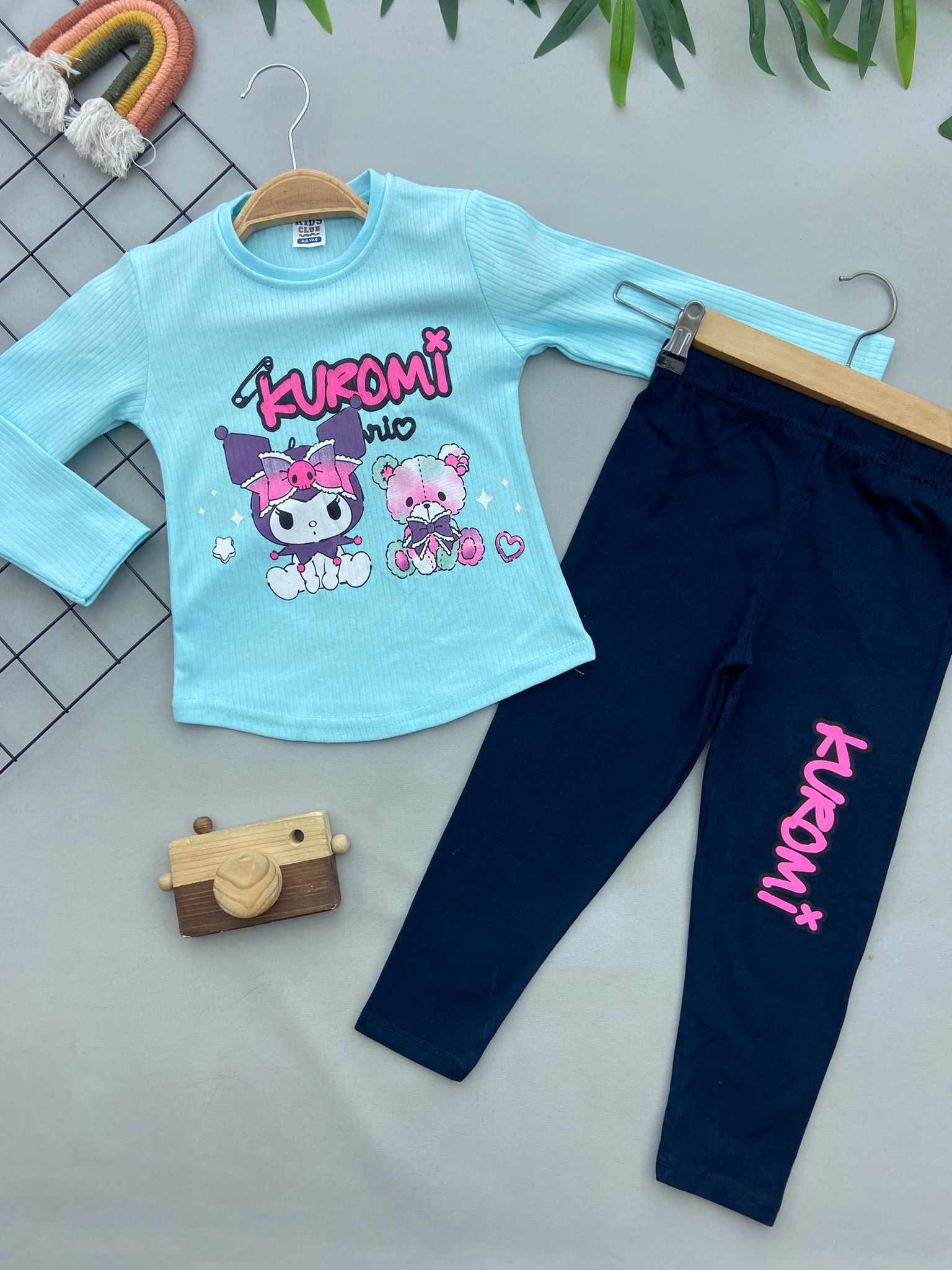 ⭐ KUROMI BASKILI KIZ COCUK TAKIM