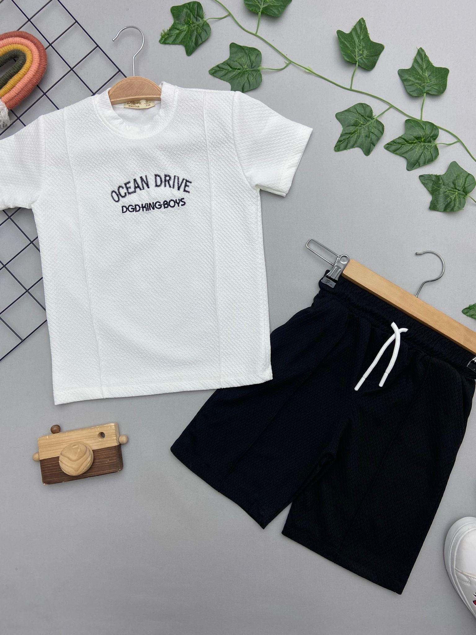 OCEAN DRIVE YAZILI ERKEK COCUK TAKIM