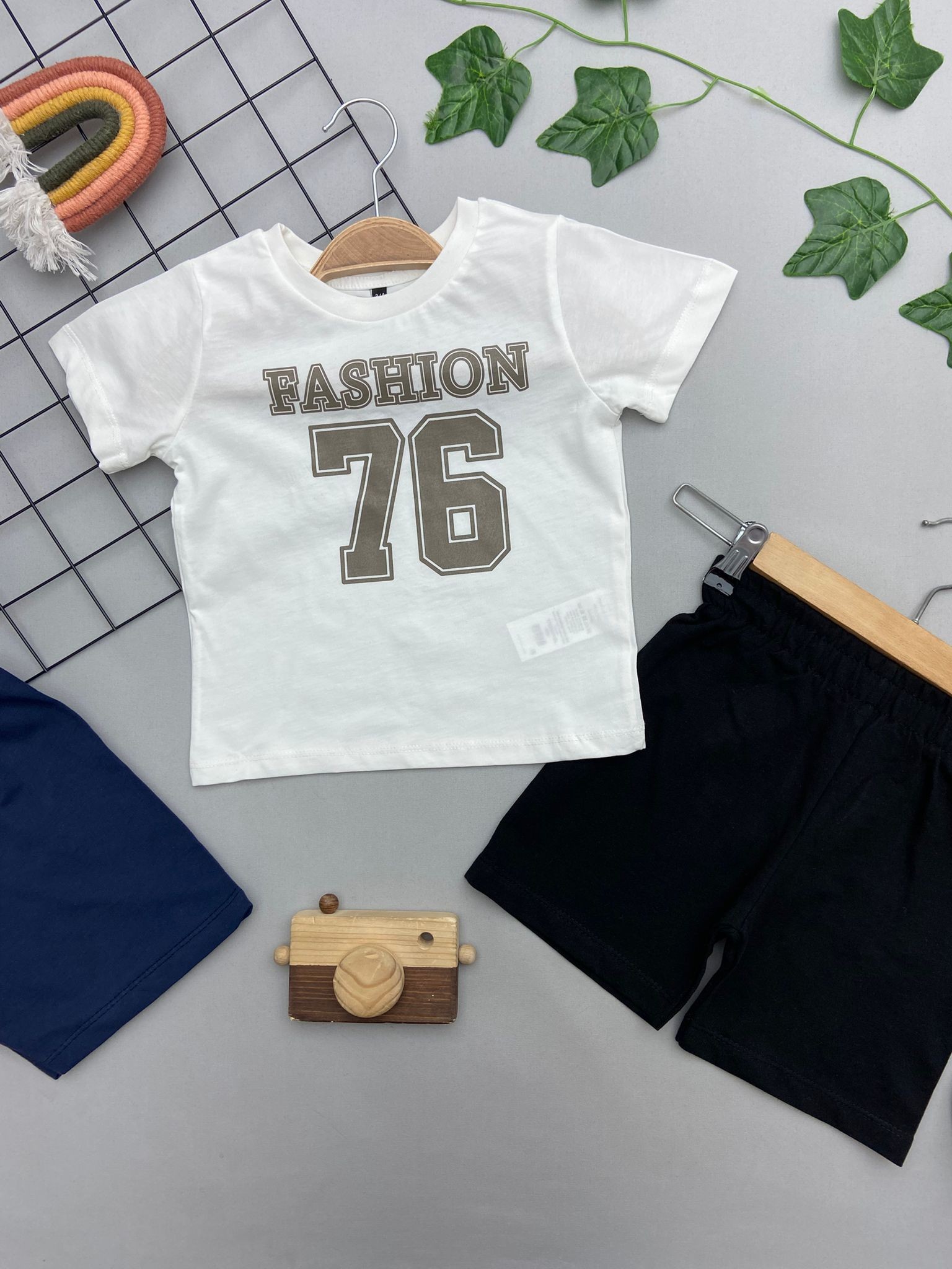 FASHION YAZILI ERKEK COCUK TAKIM