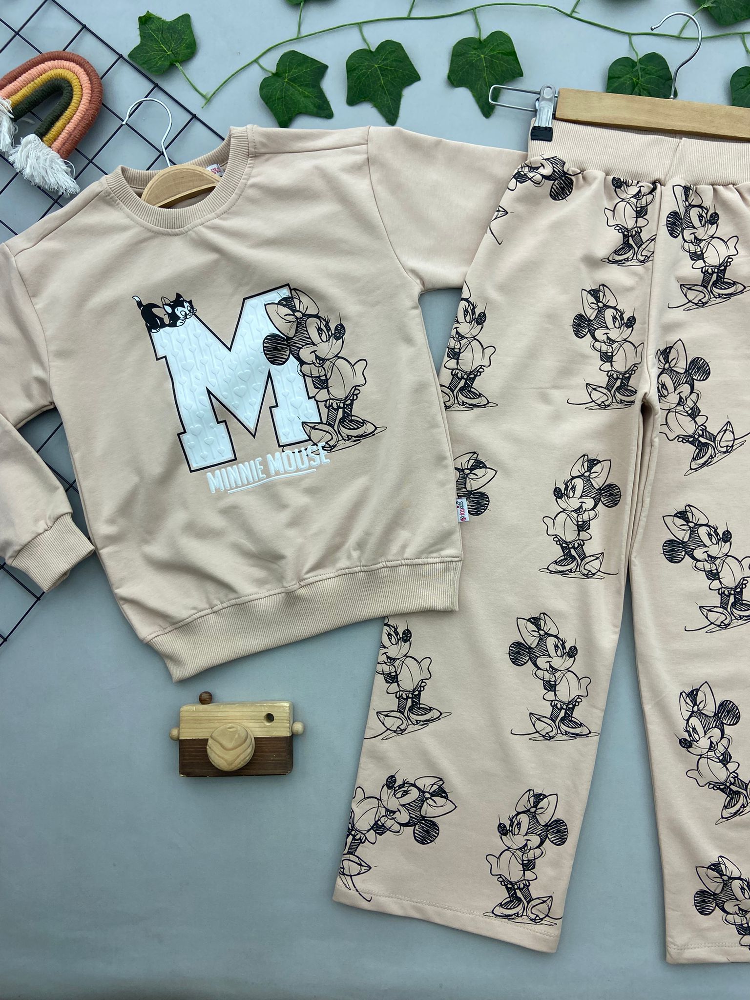 MINNIE MOUSE BASKILI KIZ COCUK TAKIM