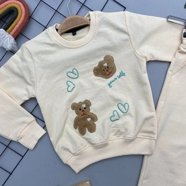 ⭐ AYICIK DETAYLI KIZ ÇOCUK TAKIM