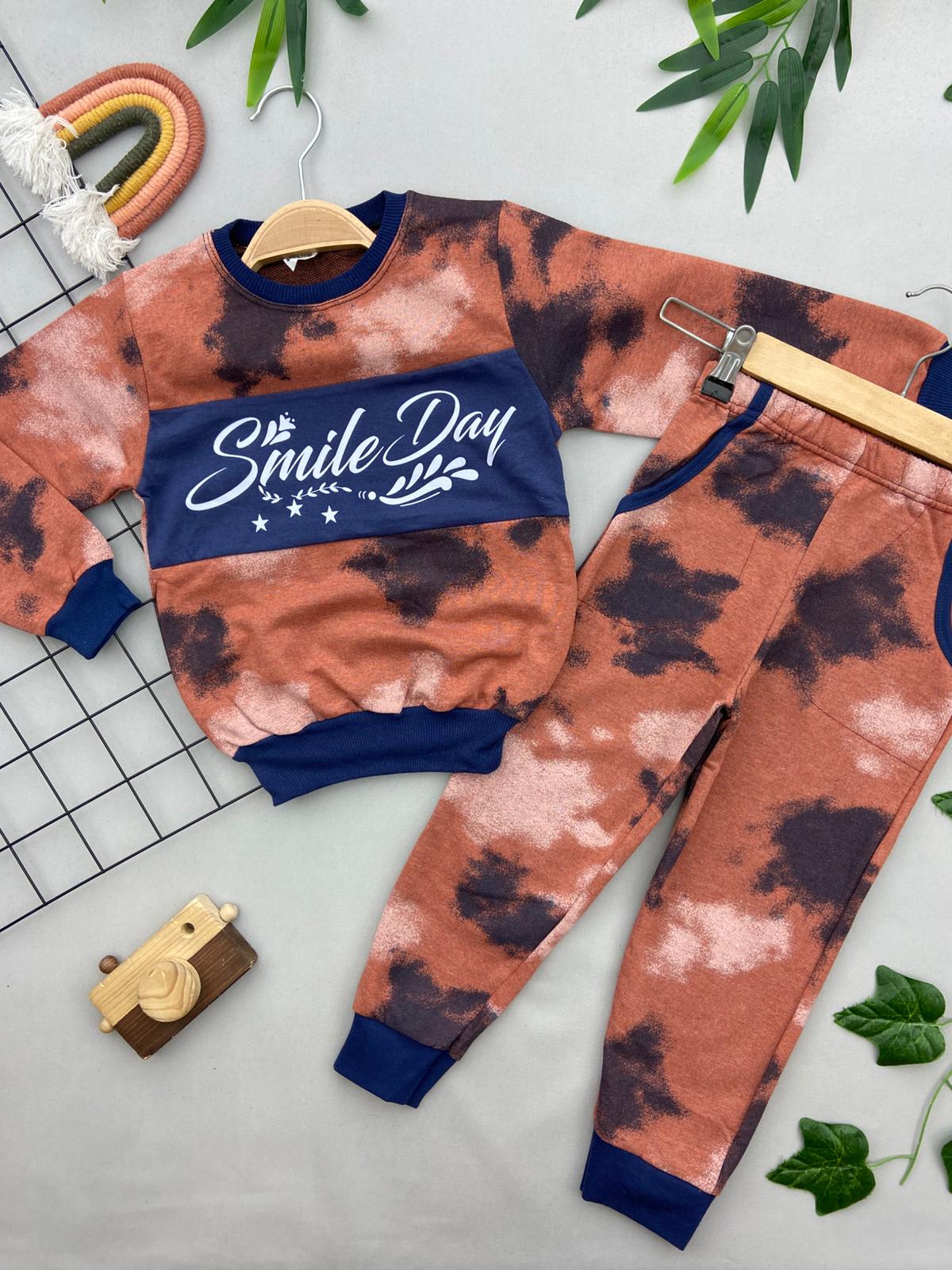 SMILE YAZILI KIZ COCUK TAKIM