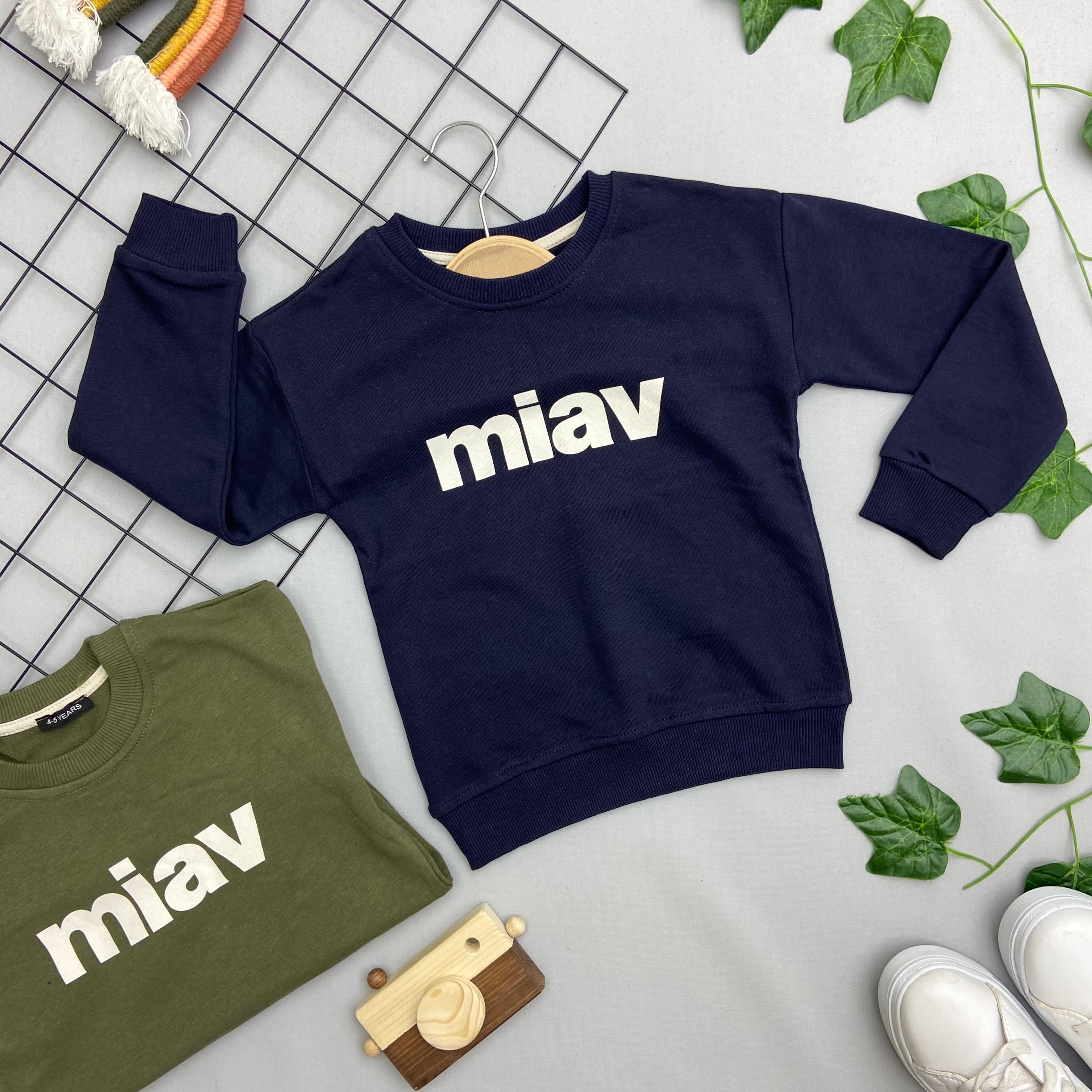 ⭐ MİAV YAZILI ERKEK ÇOCUK SWEATSHIRT