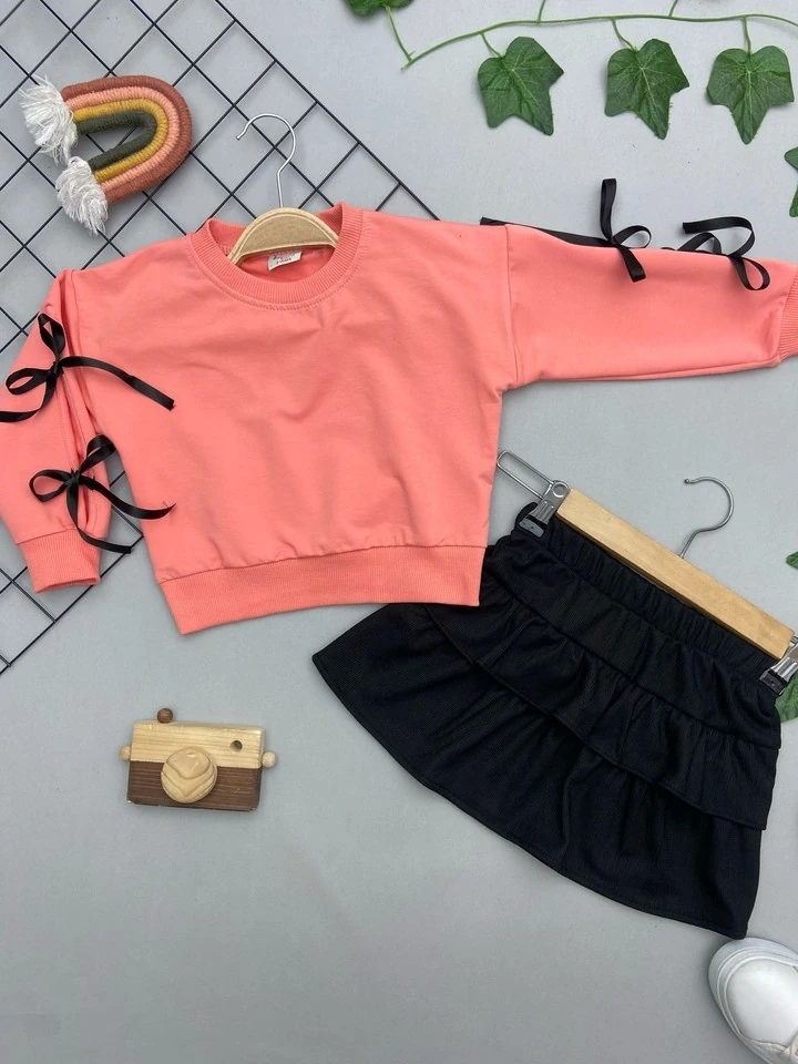 ⭐ KOL KURDALE DETAYLI KIZ ÇOCUK TAKIMMMM