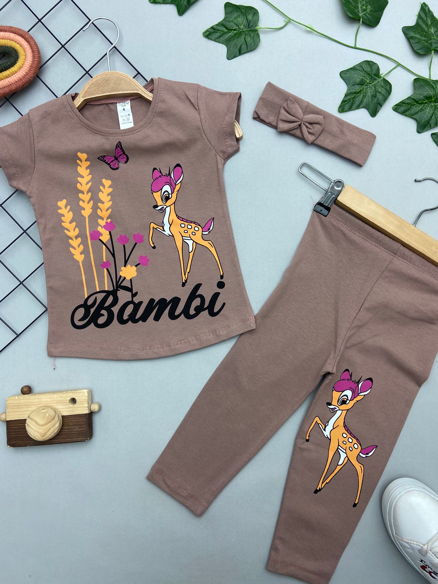 BAMBI YAZILI KIZ COCUK TAKIM