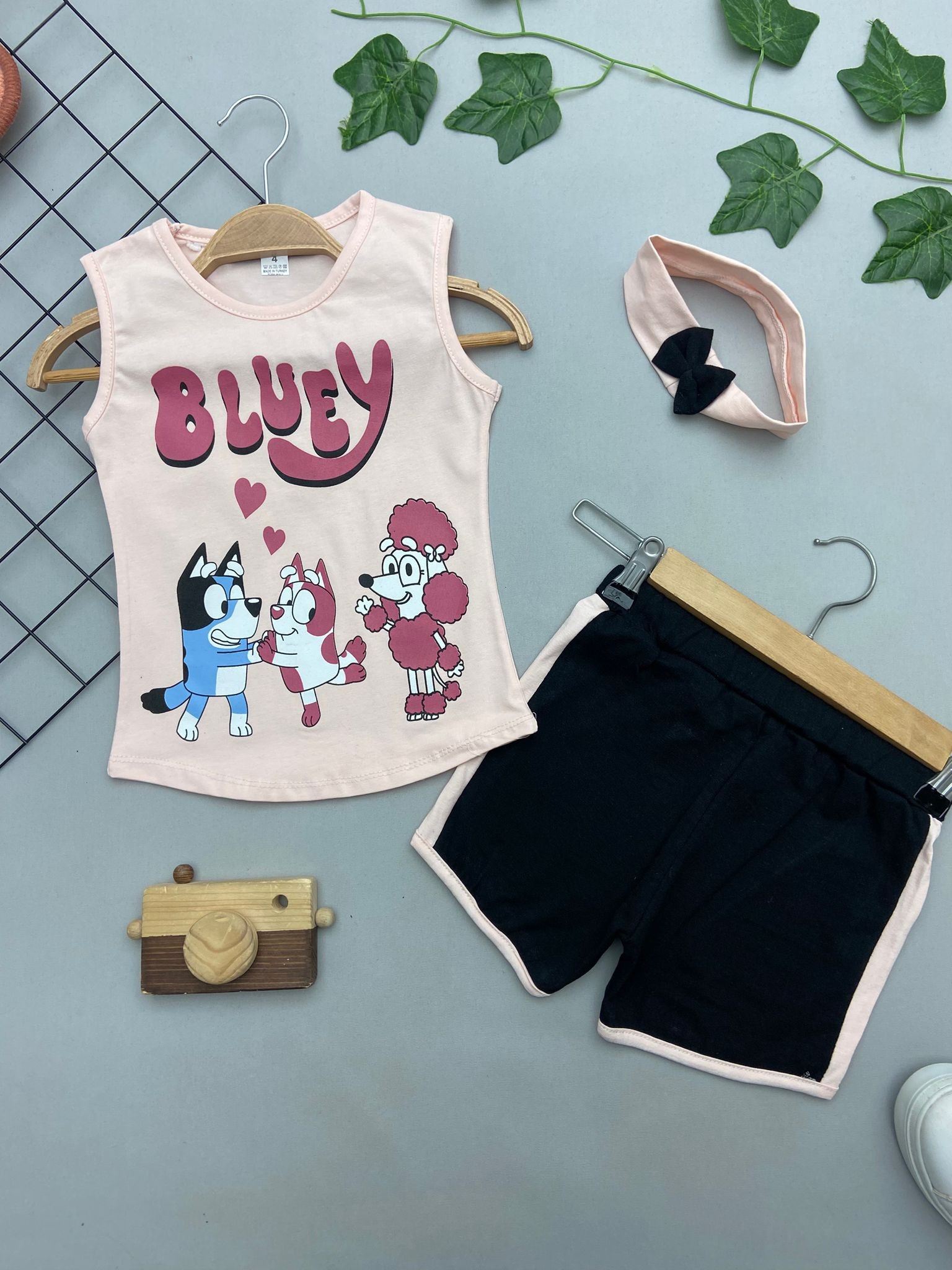 BLUEY YAZILI KIZ COCUK TAKIM