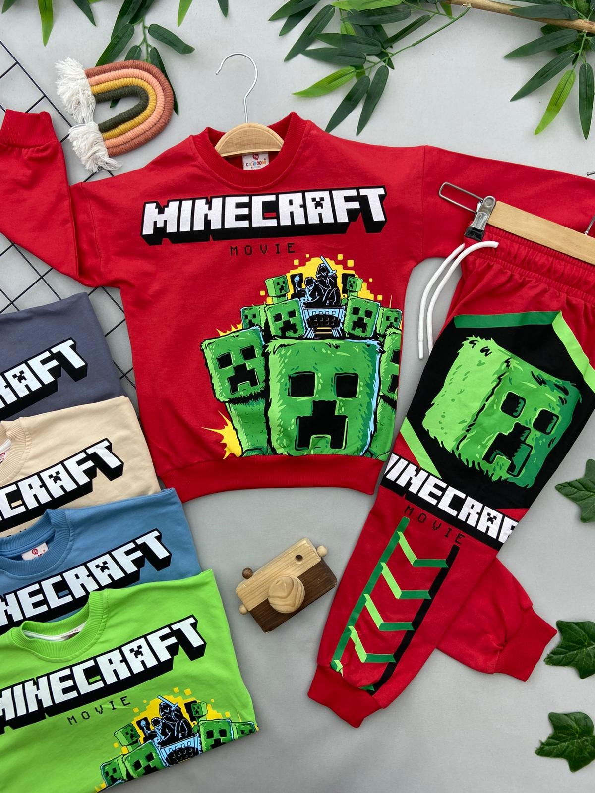 MINECRAFT YAZILI ERKEK COCUK TAKIM