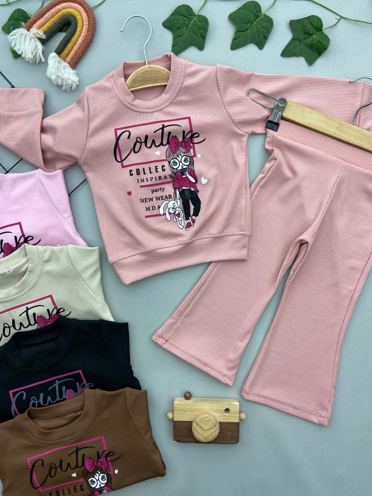 COUTURE YAZILI KIZ COCUK TAKIM