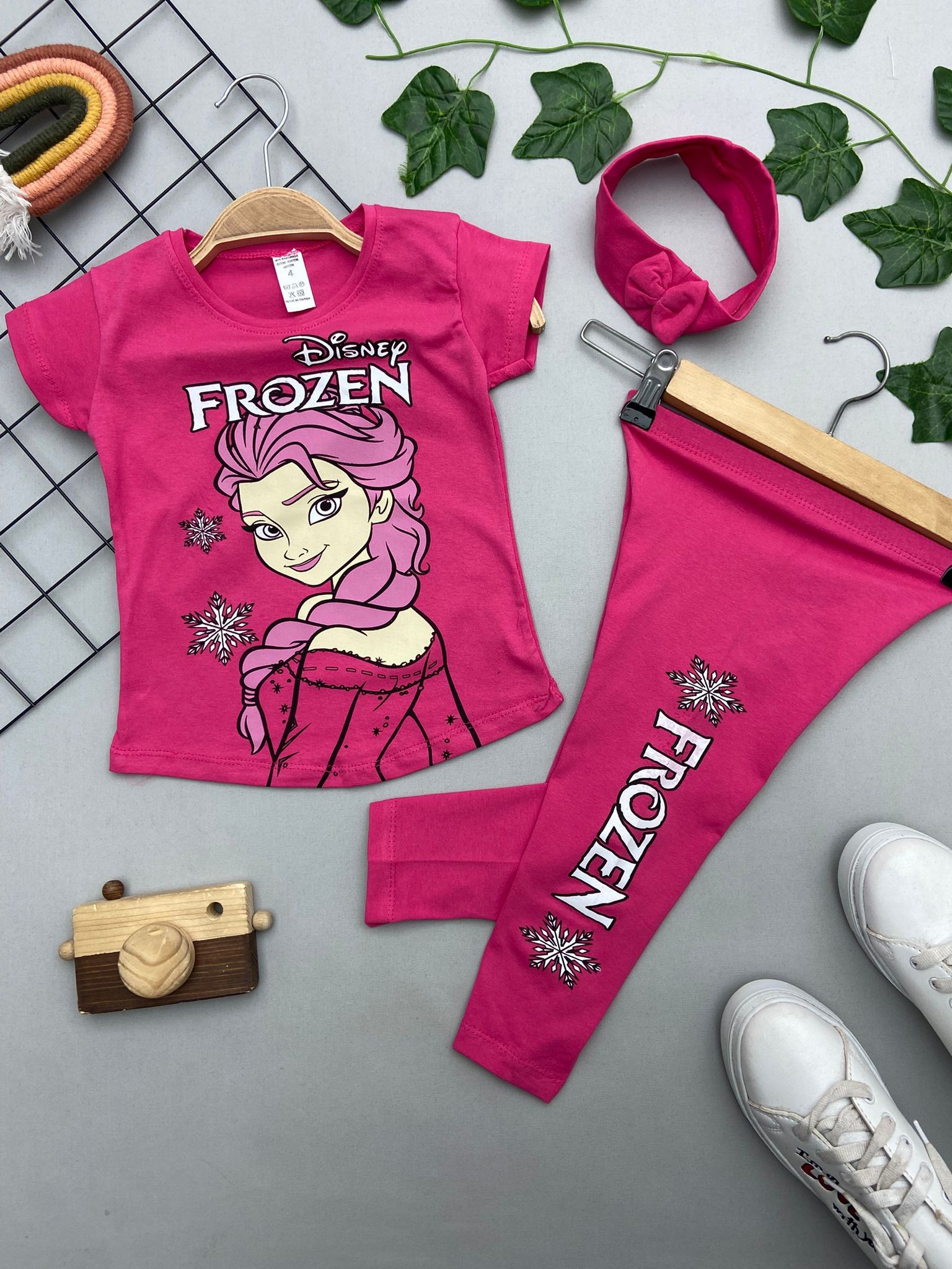 ⭐ FROZEN BASKILI KIZ COCUK TAKIM
