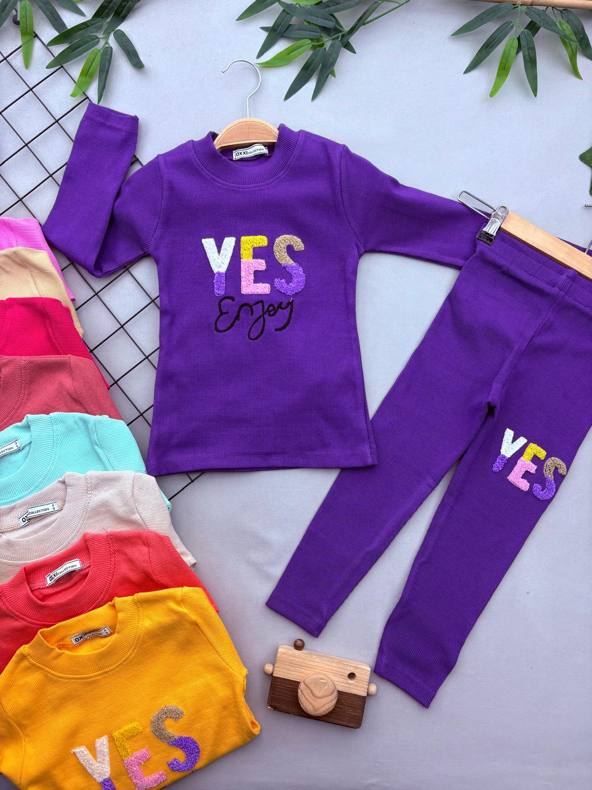 YES YAZILI KIZ ÇOCUK TAKIM