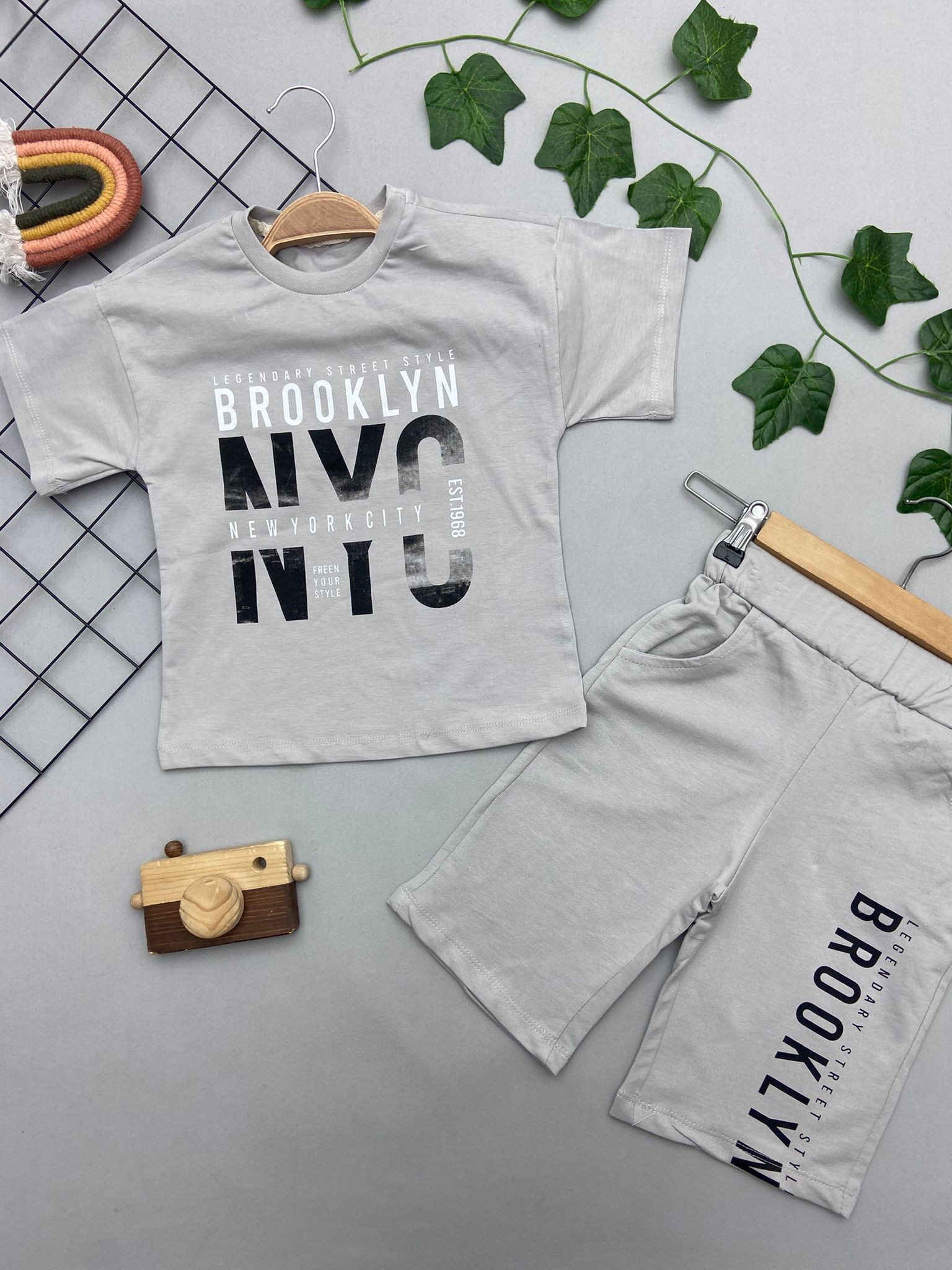 BROOKLYN YAZILI ERKEK COCUK TAKIM