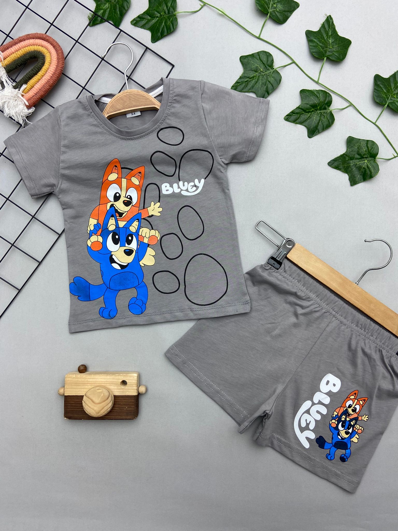 BLUEY YAZILI ERKEK COCUK TAKIM