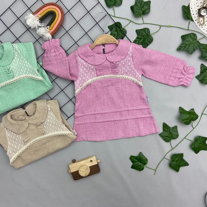 ⭐ PUANTİYELİ KIZ BEBEK ELBİSE