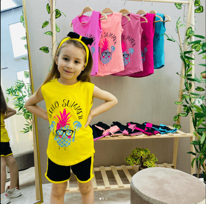⭐ HELLO SUMMER YAZILI KIZ ÇOCUK TAKIM
