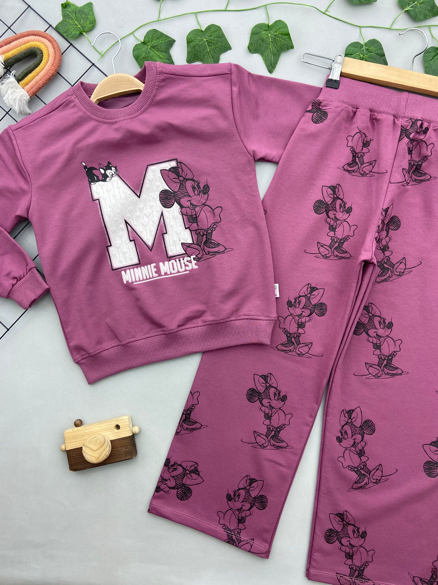 MINNIE MOUSE BASKILI KIZ COCUK TAKIM