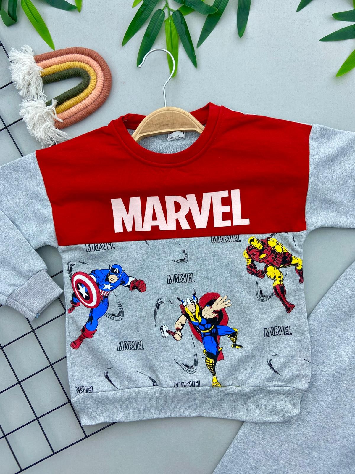 MARVEL BASKILI ERKEK COCUK TAKIM