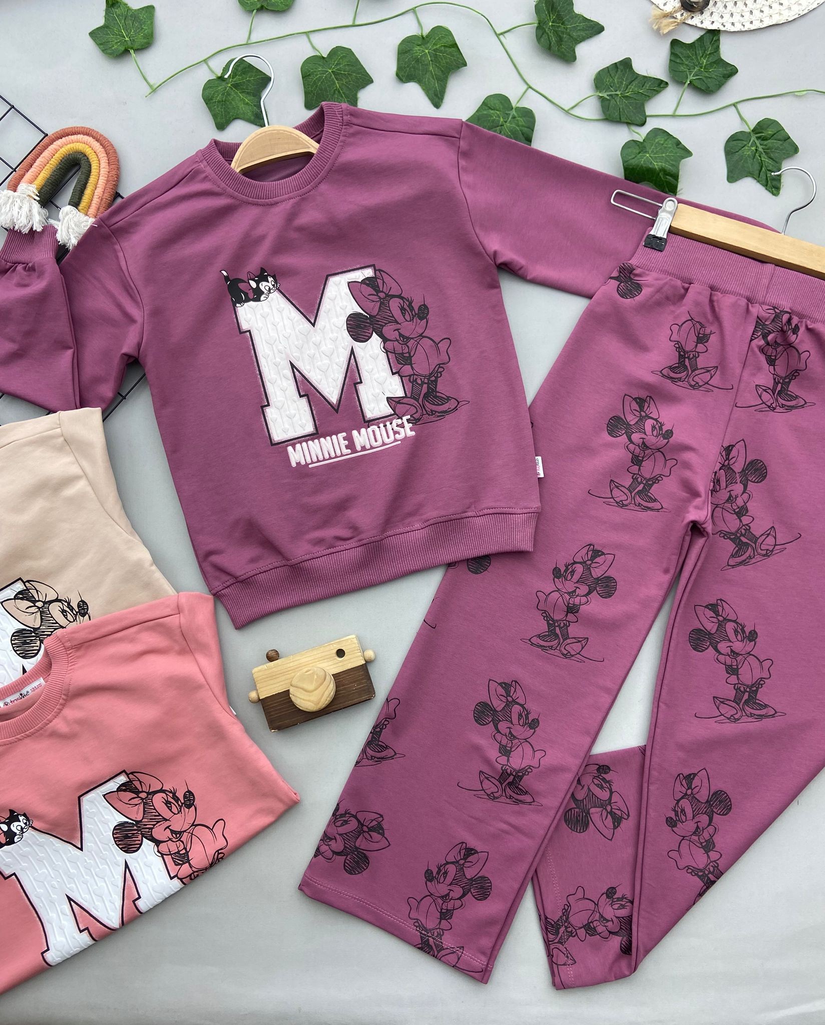 MINNIE MOUSE BASKILI KIZ COCUK TAKIM