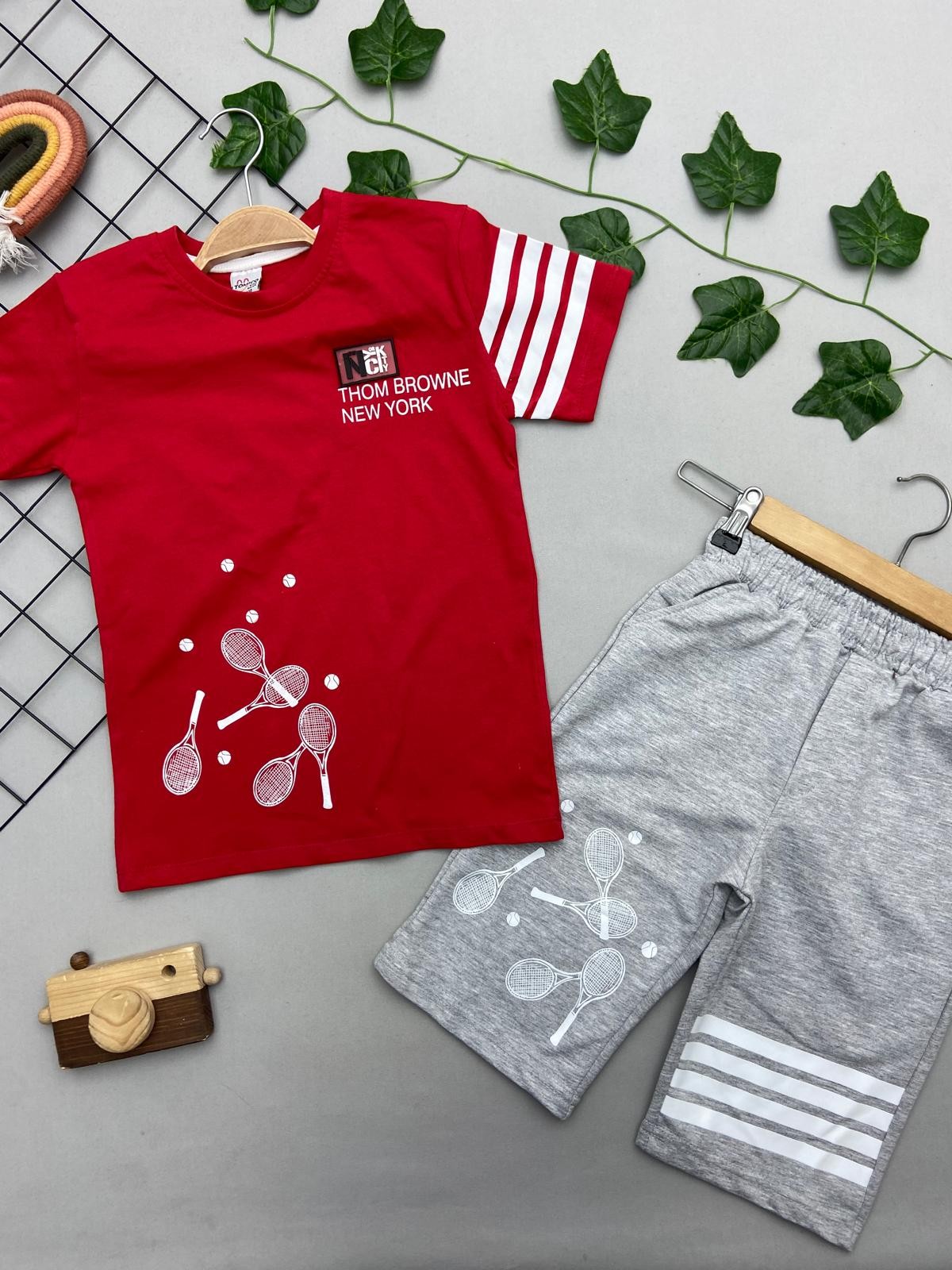 ⭐ THOM BROWNE YAZILI ERKEK COCUK TAKIM