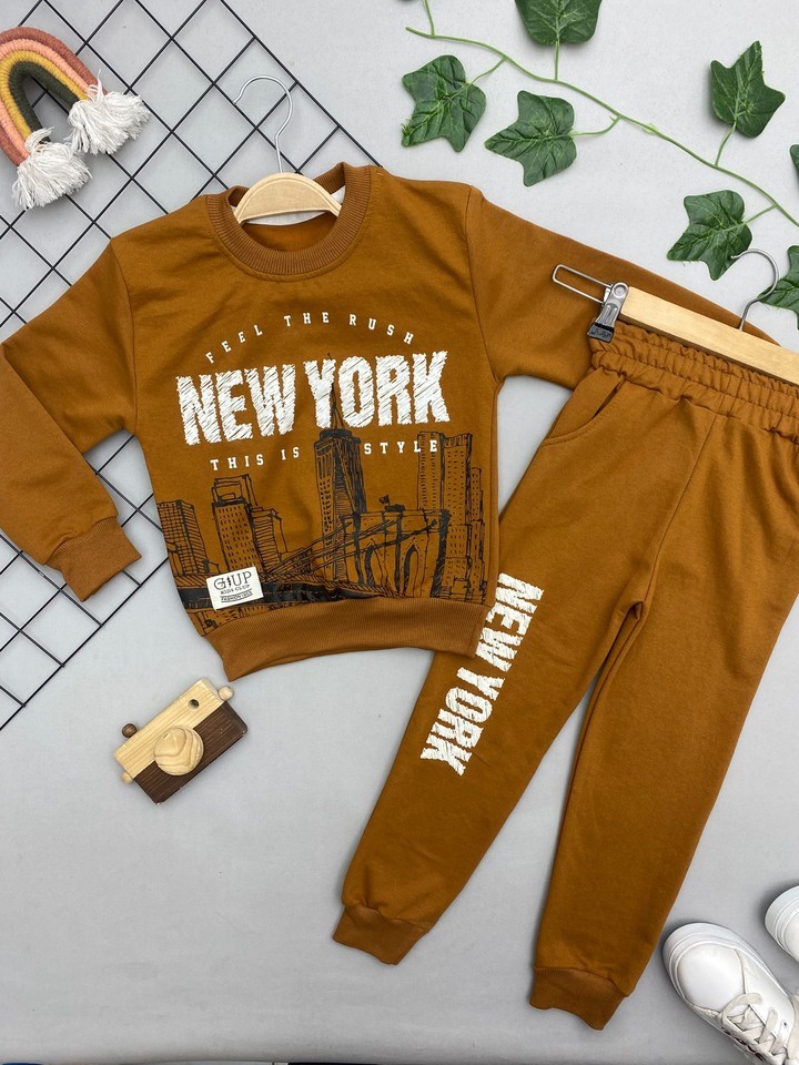 NEW YORK YAZILI ERKEK COCUK TAKIM