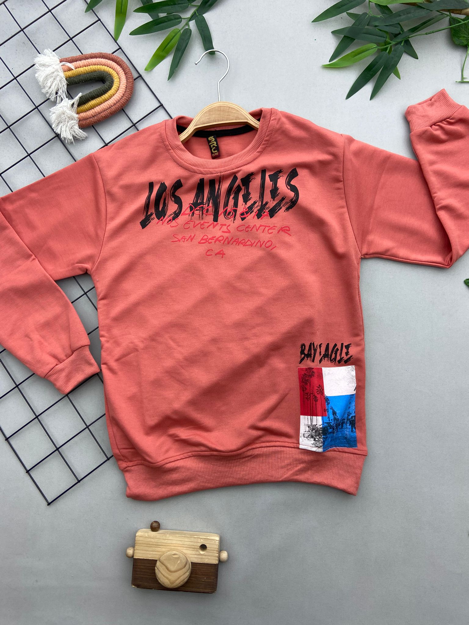 LOS ANGELES YAZILI ERKEK COCUK SWEATSHIRT