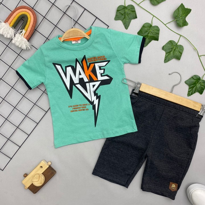 ⭐ WAKE UP YAZILI ERKEK ÇOCUK TAKIM