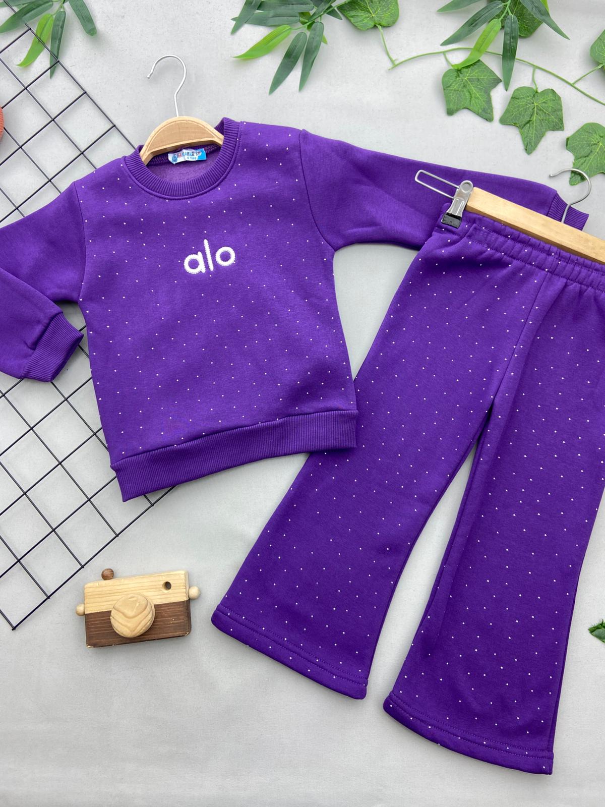 ALO YAZILI PULLU KIZ COCUK TAKIM