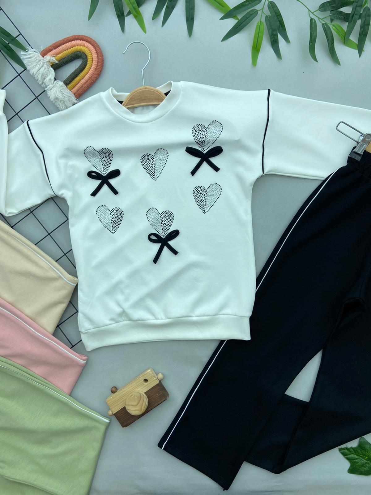 PUL KALP BASKILI KIZ COCUK TAKIM