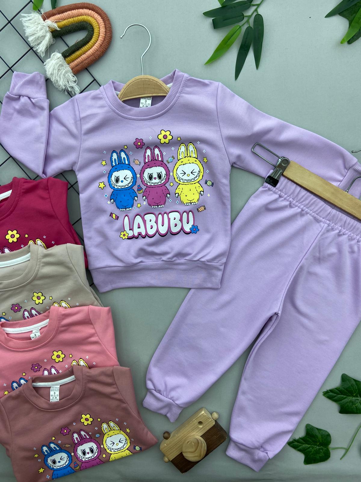 LABUBU BASKILI KIZ COCUK TAKIM