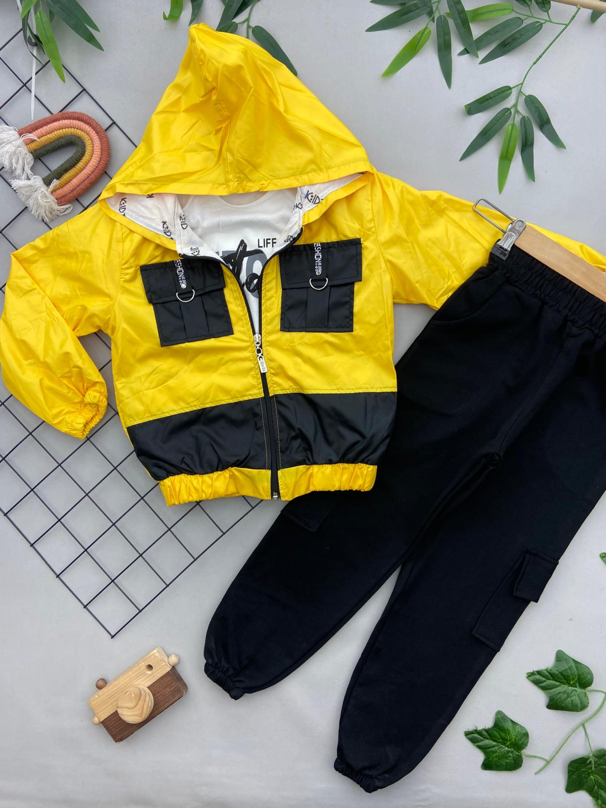 KAPŞONLU 3'LÜ ERKEK COCUK TAKIM