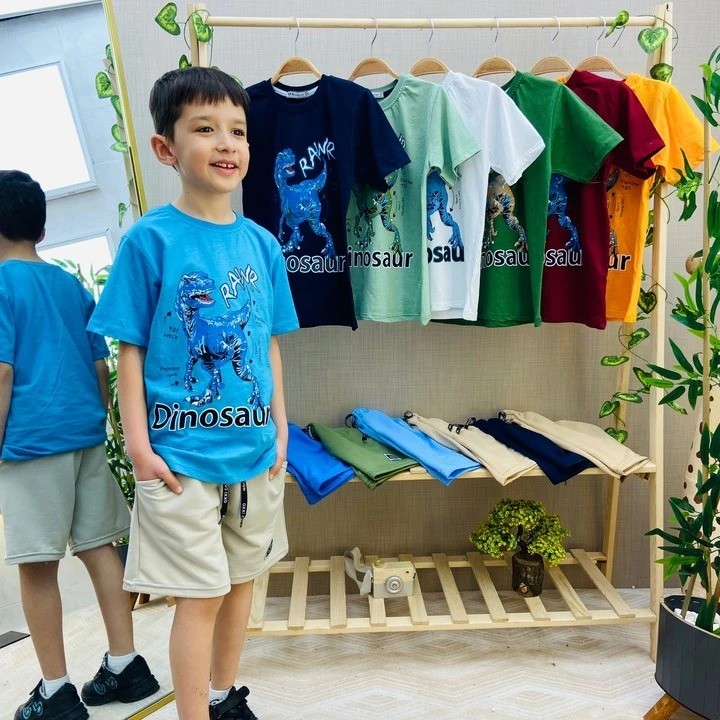 ⭐ DINOSAUR YAZILI ERKEK COCUK TAKIM