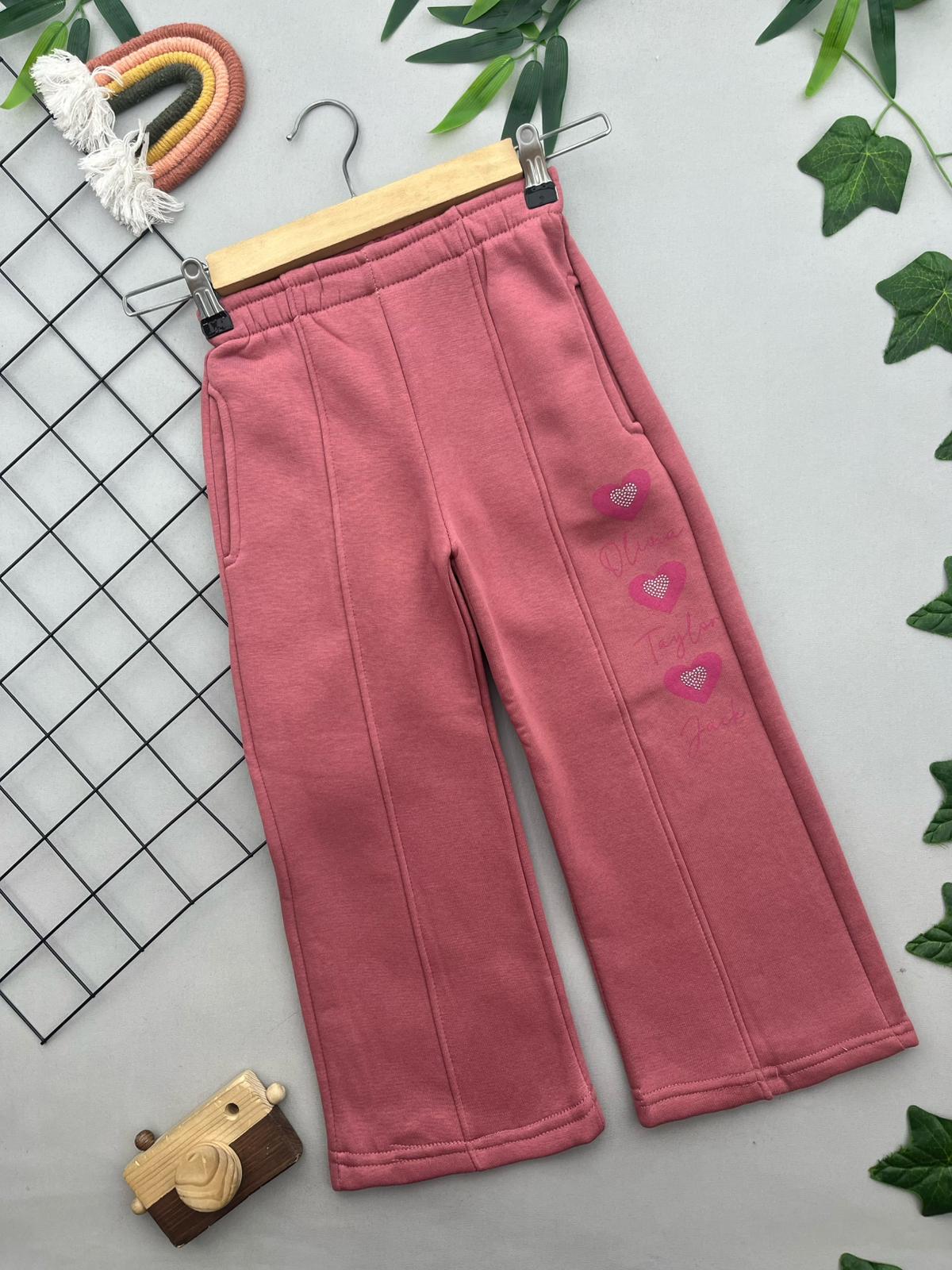 KALP DETAYLI KIZ COCUK ALT