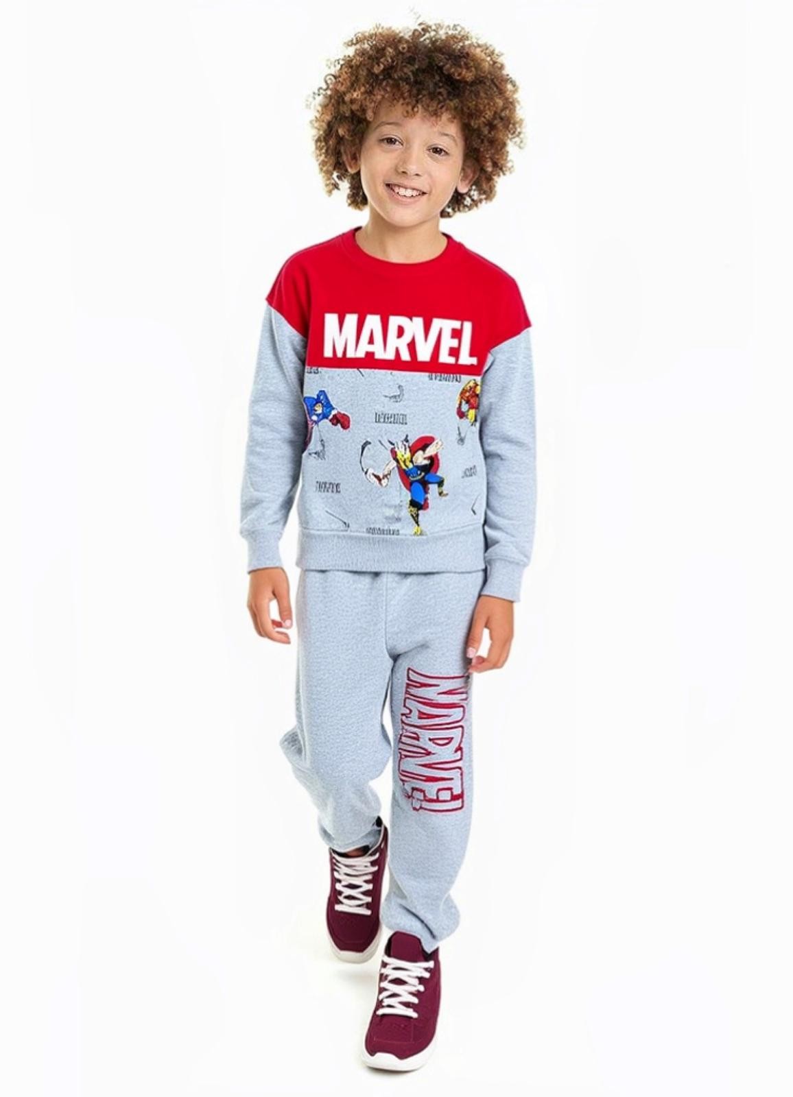 MARVEL BASKILI ERKEK COCUK TAKIM