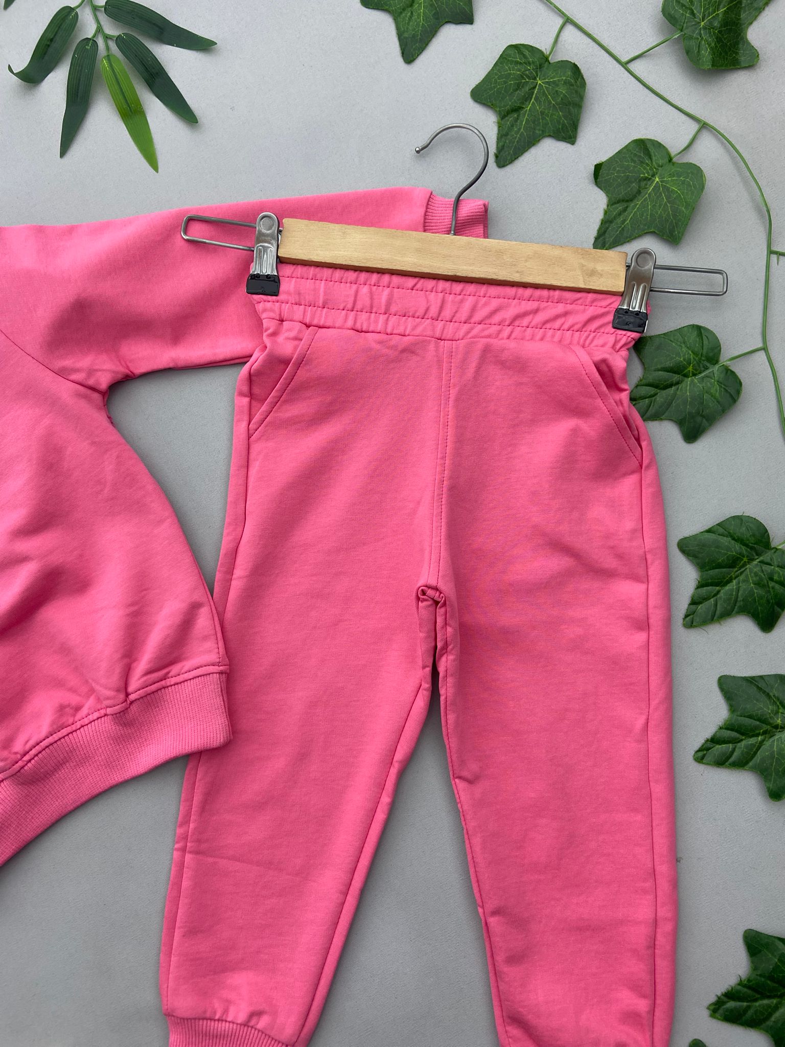 YAKA GÜL BASKILI KIZ COCUK TAKIM