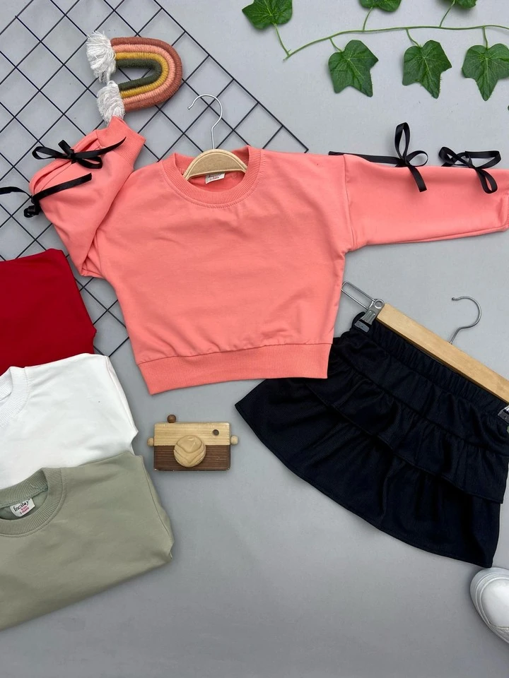 ⭐ KOL KURDALE DETAYLI KIZ ÇOCUK TAKIMMMM