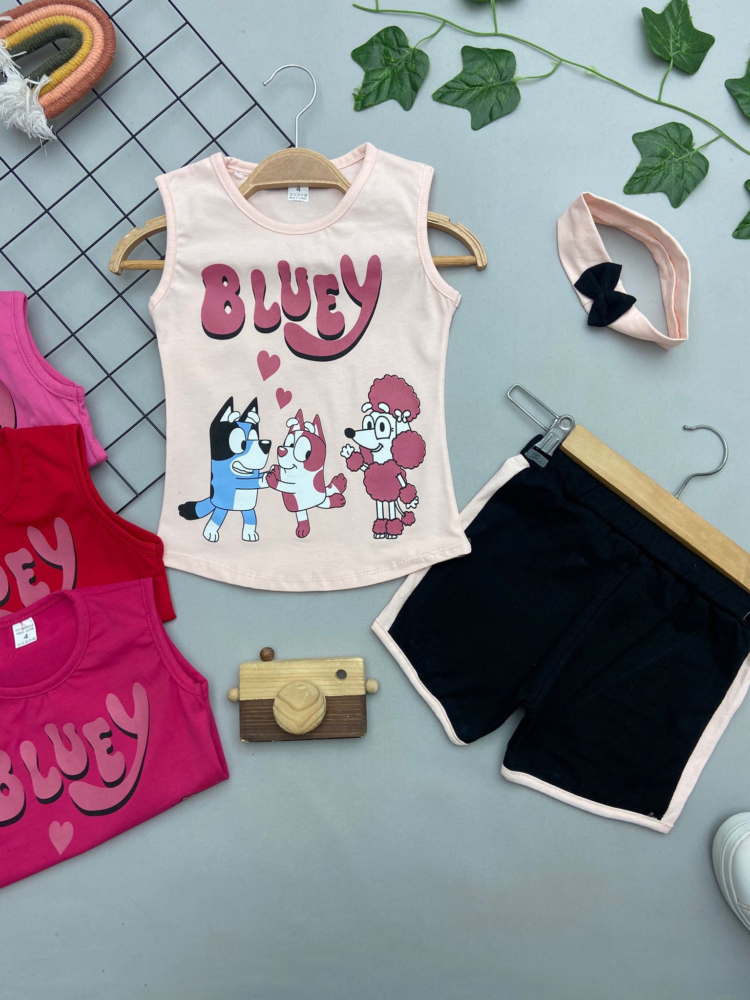 BLUEY YAZILI KIZ COCUK TAKIM