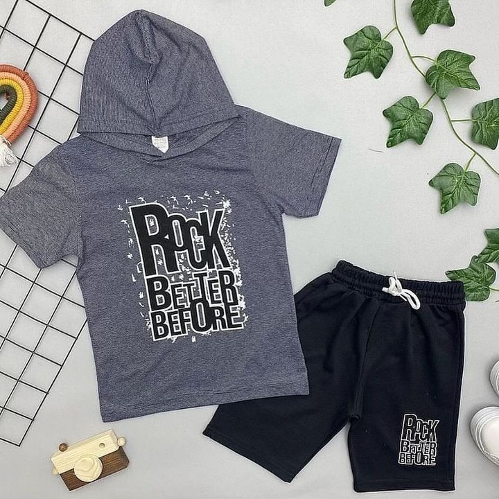 ROCK YAZILI ERKEK ÇOCUK TAKIM